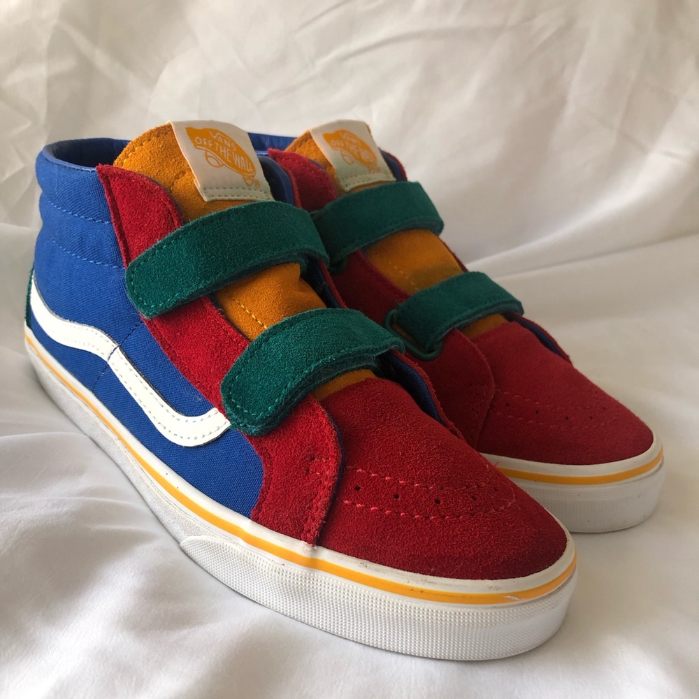 Vans Sk8-Hi Mid Reissue, Big Kids, Primary Block Colorway